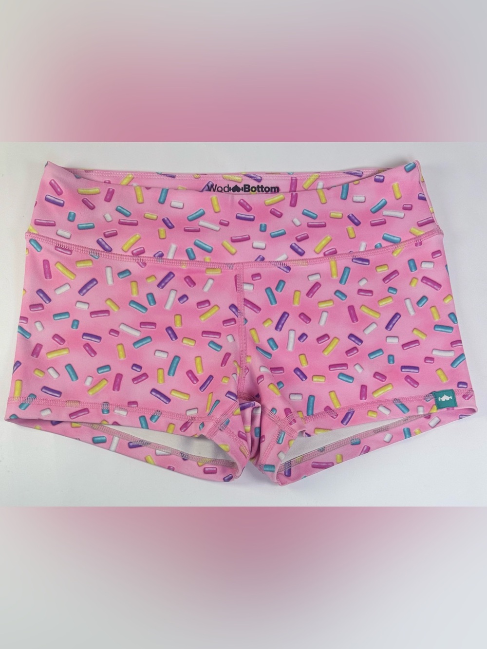 WodBottom Booty Shorts in Feed Me Fight Me Print - Sprinkles - Medium